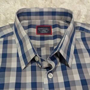 UNTUCKit Blue and Gray Check Long-Sleeve Button-Down Shirt